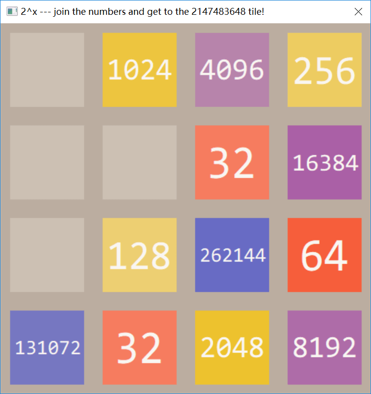 2048小游戏